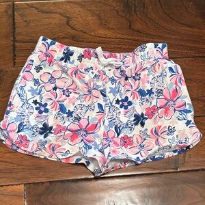 Lilly Pulitzer Pink and Blue Floral Terry Shorts